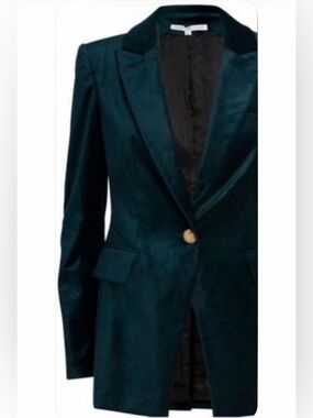 VERONICA BEARD - LONG AND LEAN DICKEY COTTON VELVET BLAZER & PANTS SUIT SET